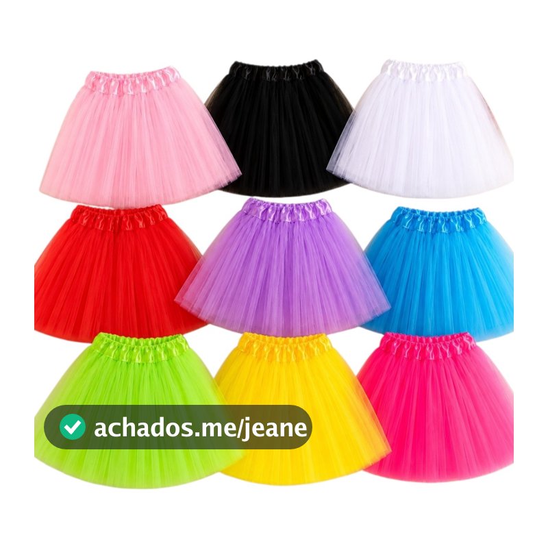 Saia Tutu Infantil  30 Cm /Fantasia Princesa Festa Aniversário Menina