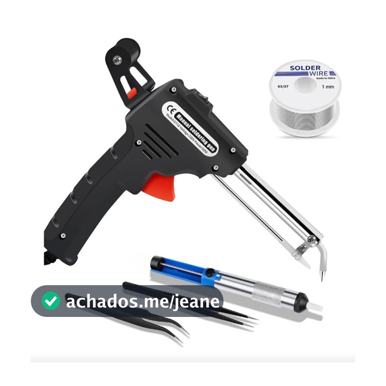 Ferramenta de Solda Manual 60W Com Acessórios Para Reparos Eletrônicos 220V