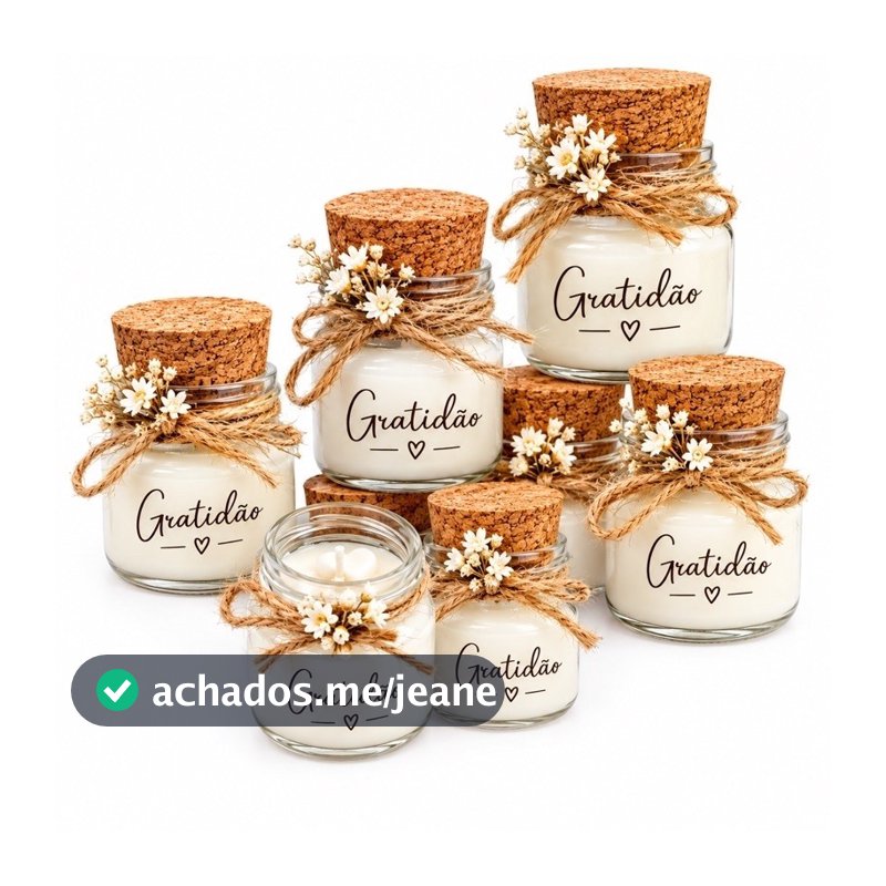 Vela Aromática Lembrancinha Natal Personalizada Cera De Coco 40g - Mimo Natalino⁠