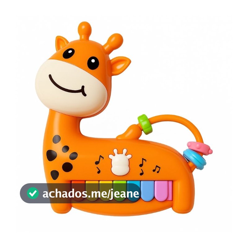 Girafinha Musical piano  brinquedo educativo infantil - diversão e aprendizado com som e luzes