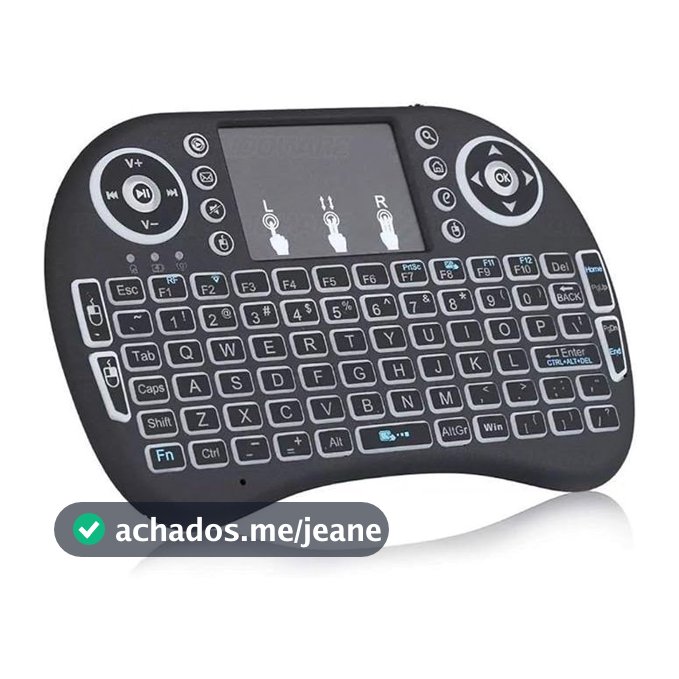 Mini Teclado Controle Sem Fio P/ Tv Smart Tv Box Pc Novo