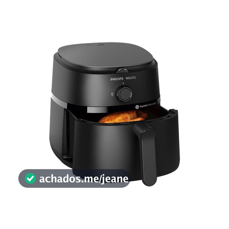 Air Fryer Philips Walita Série 1000 NA130/00 Preta com Timer 6,2L