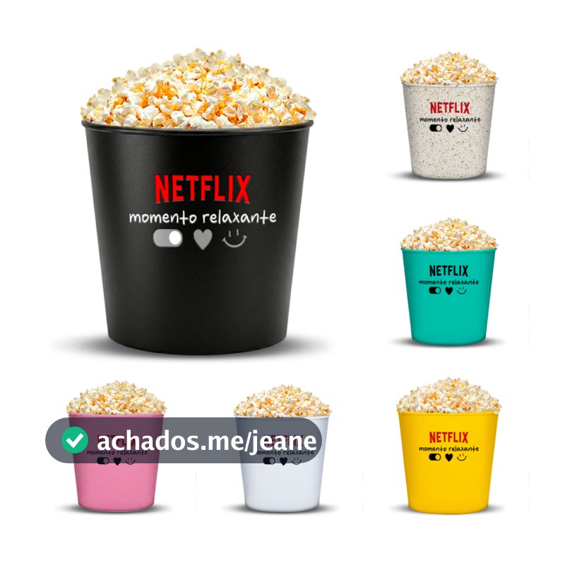 Balde de Pipoca Netflix Momento Relaxante