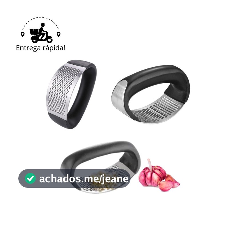 Amassador de Alho Manual em Aço Inox Espremedor Prático para Cozinha MC