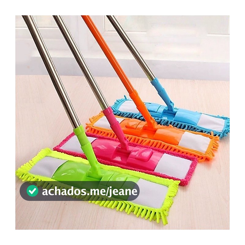 Rodo Mop Esfregão Magico Vassoura Microfibra Colorido Tira Pó Limpa Pisos Vidros Janela Poeira