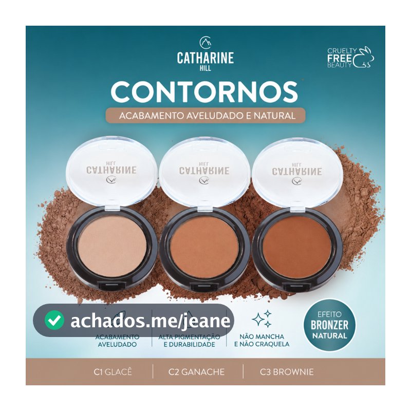 Contorno Facial Em Pó Catharine Hill Bronzer Natural Acabamento Aveludado Não Craquela 6g
