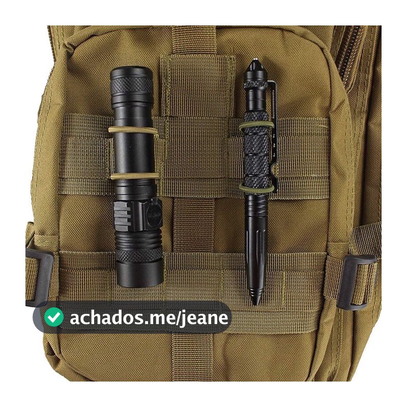 Kit 3 Fivela Modular Molle Retentor Modular Alça Bandoleira Mochila Elástico