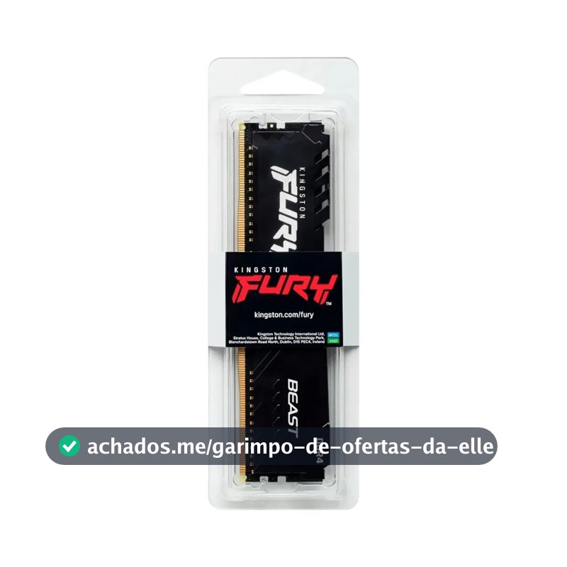 MEMORIA RAM DDR4 8GB 3200MHZ KINGSTON FURY BEAST KF432C16BB/8