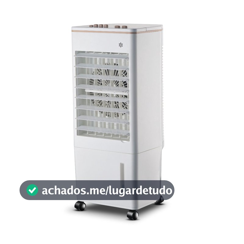 Climatizador de Ar Portátil Umidificador 8 Litros 4 Funções 65w Zellox