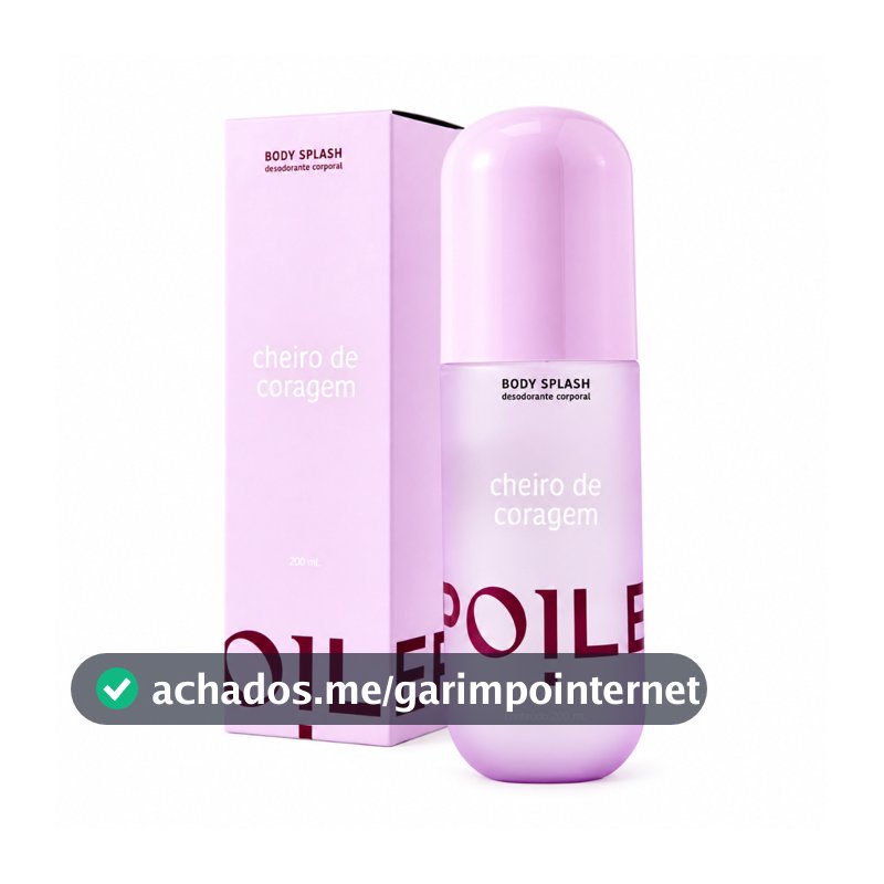 Body Splash Feminino Spoiler Cheiro de Coragem 200ml Fragrância Corporal Marcante para Uso Diário