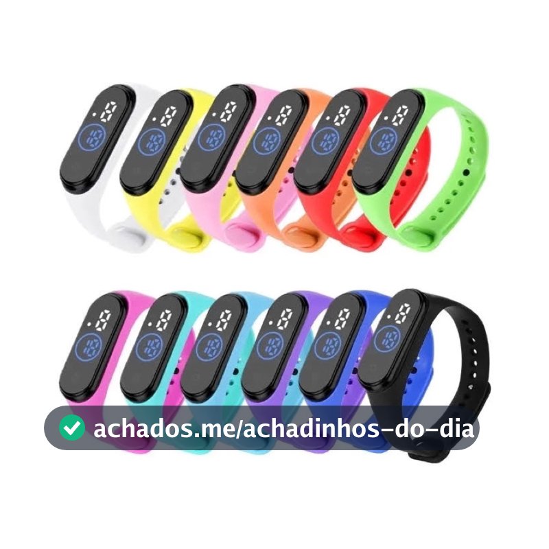 Kit Atacado 5/10/15/20 Peças Aleatórias Unissex À Prova D'água Relógio Esportivo LED