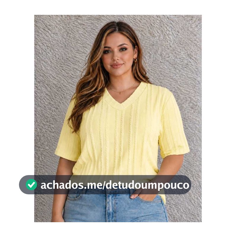 Blusa Feminina Soltinha Plus Size Manga curta verano