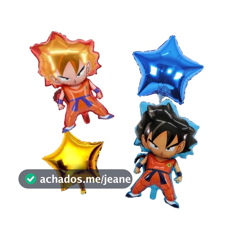 Kit Balão Metalizado Dragon Ball Z Goku Estrela