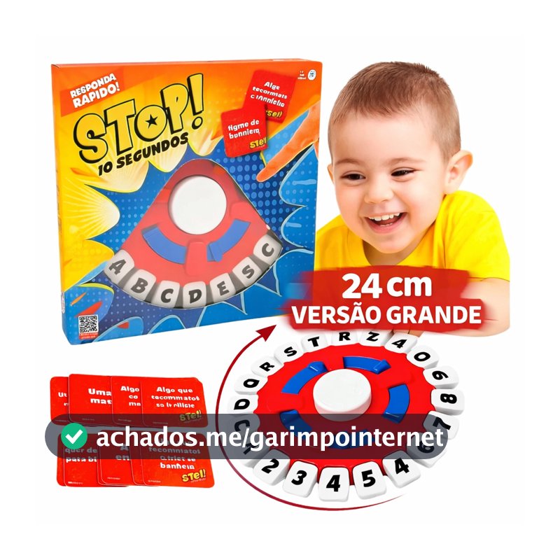 Jogo Stop Em Português Tecla Letras Palavras Responda Rápido Com Temporizador De Mesa 10 Segundos
