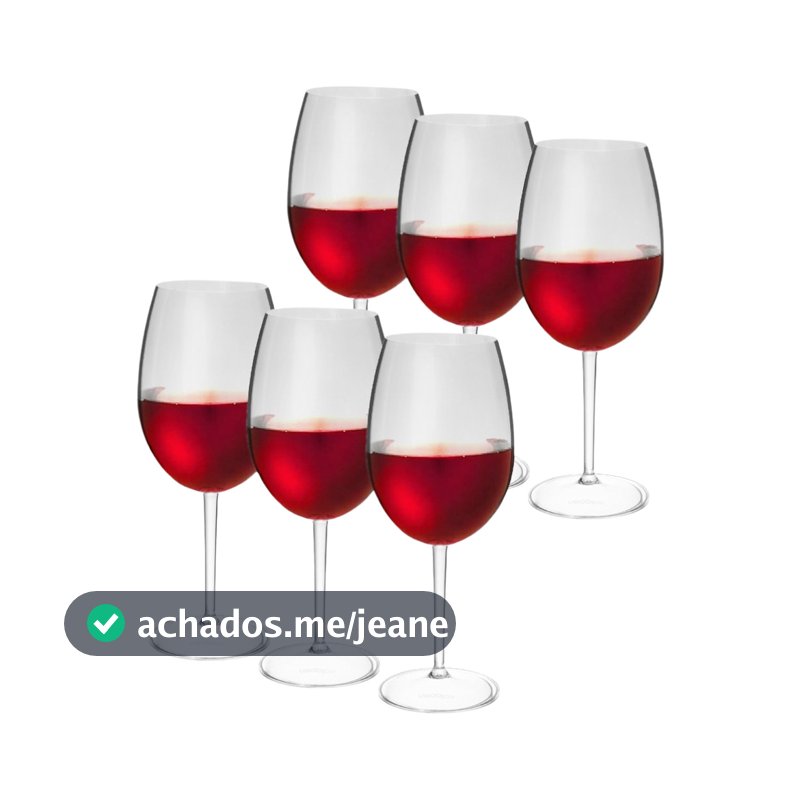 Taças de Acrílico Cristal PREMIUM 12 Peças Taças de Vinho Acrilico 600ml Taça Vinho Elegante