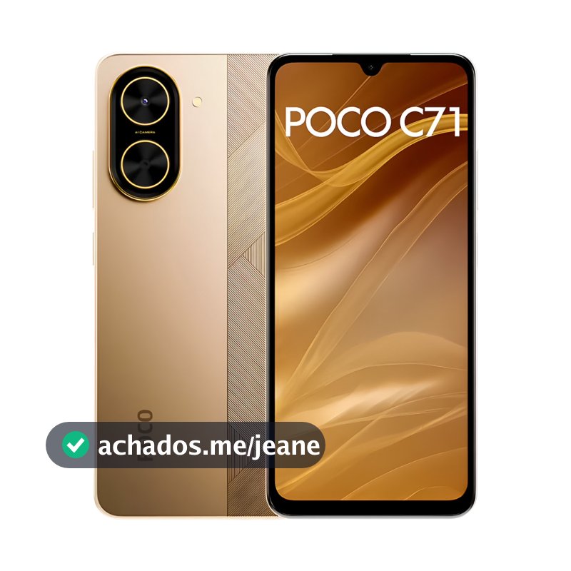 Celular Smartphone Xiaomi Poco C71 128GB / 64GB Dual Sim Global (COM CAPINHA E PELÍCULA DE CORTESIA)
