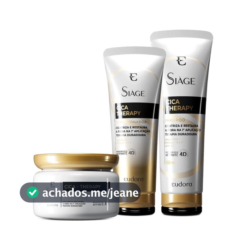Combo Siàge Cica-Therapy: Shampoo 250ml + Condicionador 200ml + Máscara Capilar 250g