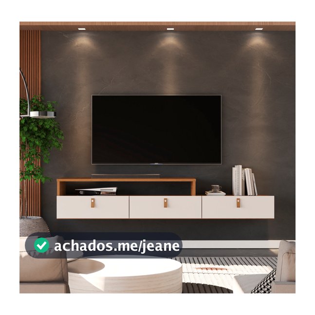 Rack Suspenso Lion Pequeno Painel Parede Quarto Estante Tv Home Decorativo para Sala Estar