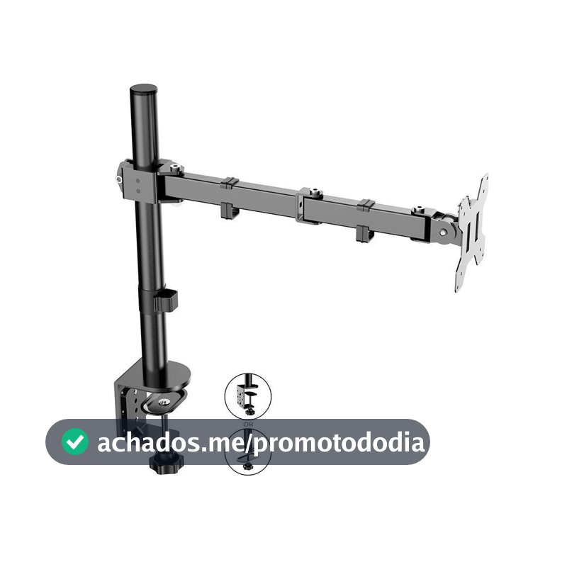 Suporte de Monitor KABUM! essentials + KBM! GAMING SME100, Articulado, Monitores de 13 a 32 polegadas - KESME100PT