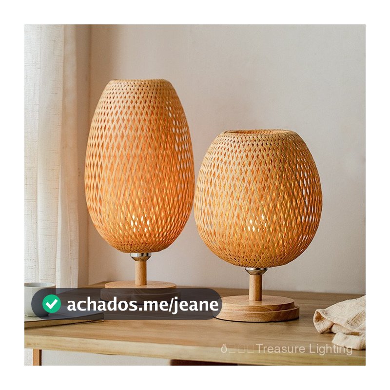 Abajur de Mesa de Bambu Estilo Wabi-Sabi Abajur Japonês Zen Vintage Quarto Sala de Chá Hotel Estudo Mesa de Cabeceira No