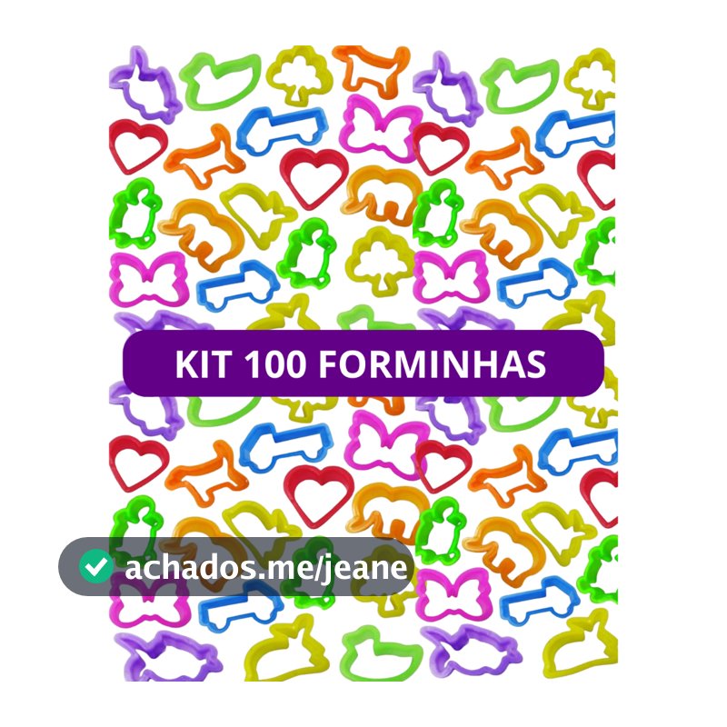 Kit 100 Cortador Forminha Neon para Massinha Modelar Molde Dino Safari Festa Lembrancinha Prenda