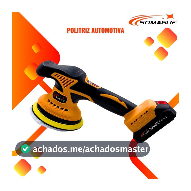 Politriz Automotiva Lixadeira Orbital Sem Fio 2 Baterias