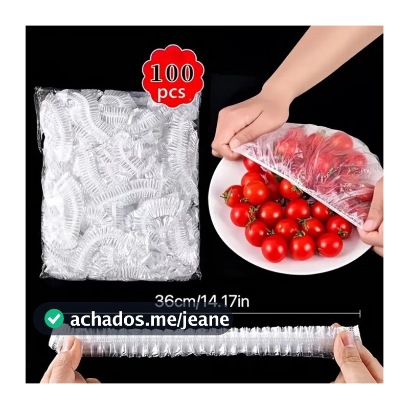 Kit 100/200/300/400 Tampas Elásticas Descartáveis Para Alimentos Potes Pratos Geladeira