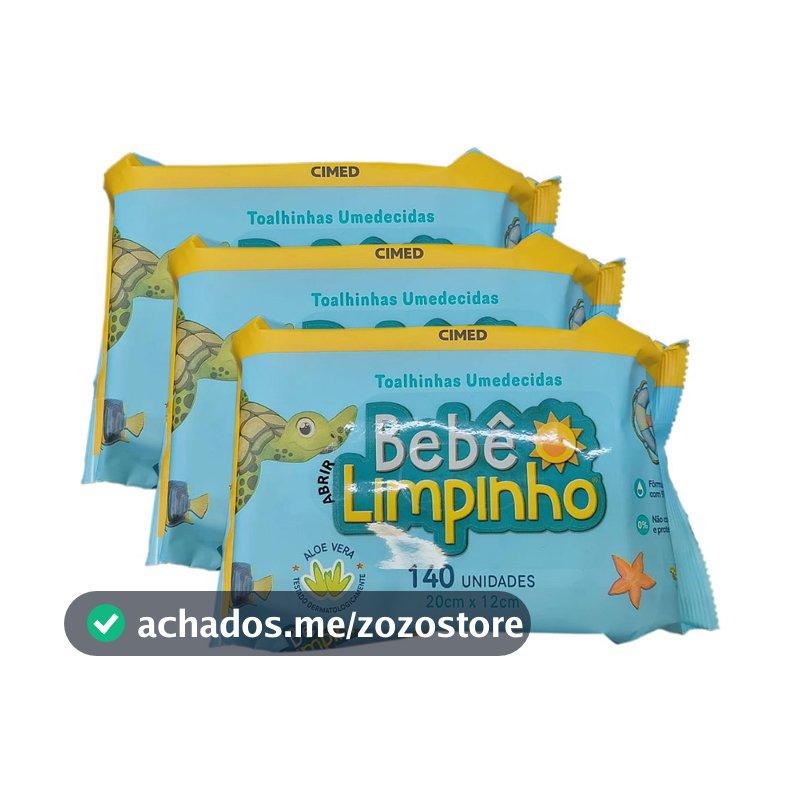 kit 420 Toalhas Umedecidas Bebê Limpinho