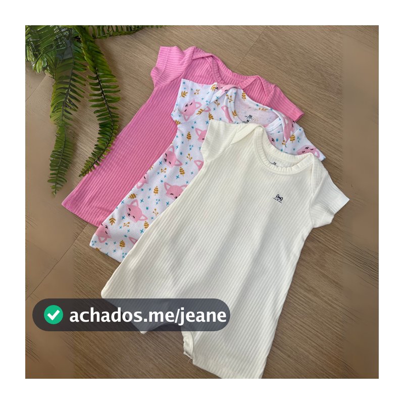 Romper Infantil Manga Curta Menino e Menina Algodão Confortável Várias Cores e Estampas