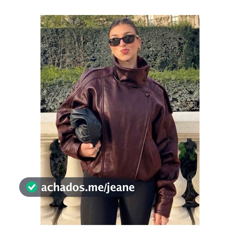 Jaqueta de Couro PU Preto Feminina, Jaqueta Bomber com Zíper de Manga Longa, Agasalho de Outono/Inverno, tendência
