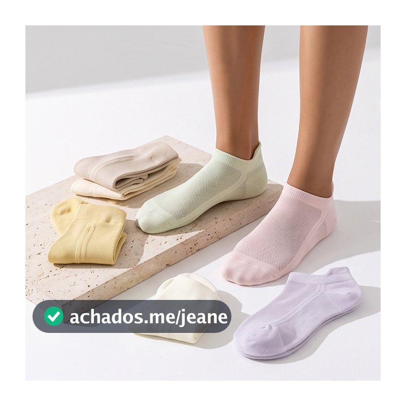 3/6/9/12 pares, meia de algodão feminina, modelo curto fino de verão, ideal para adolescentes, lançamento 2026