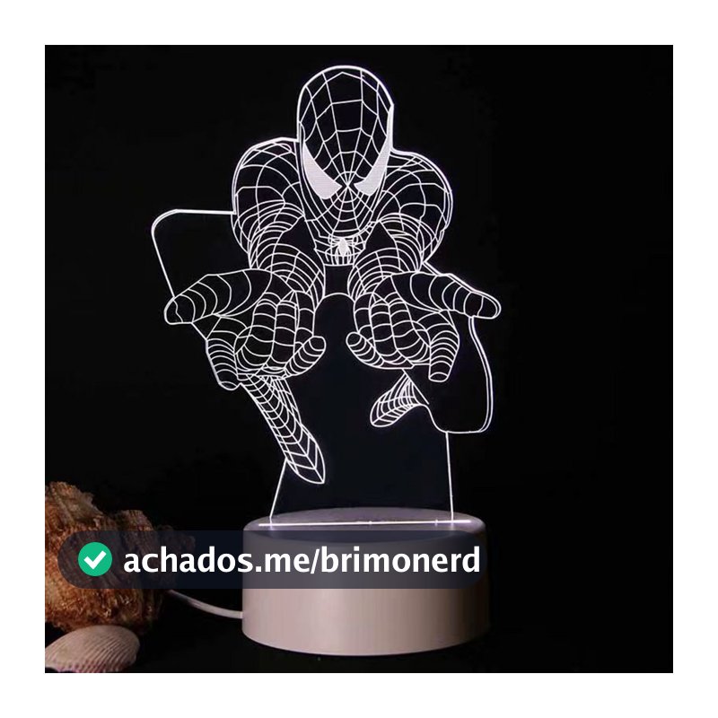 Luminária de Mesa LED 3D Criativa - Luz Noturna Decorativa com 3 Cores