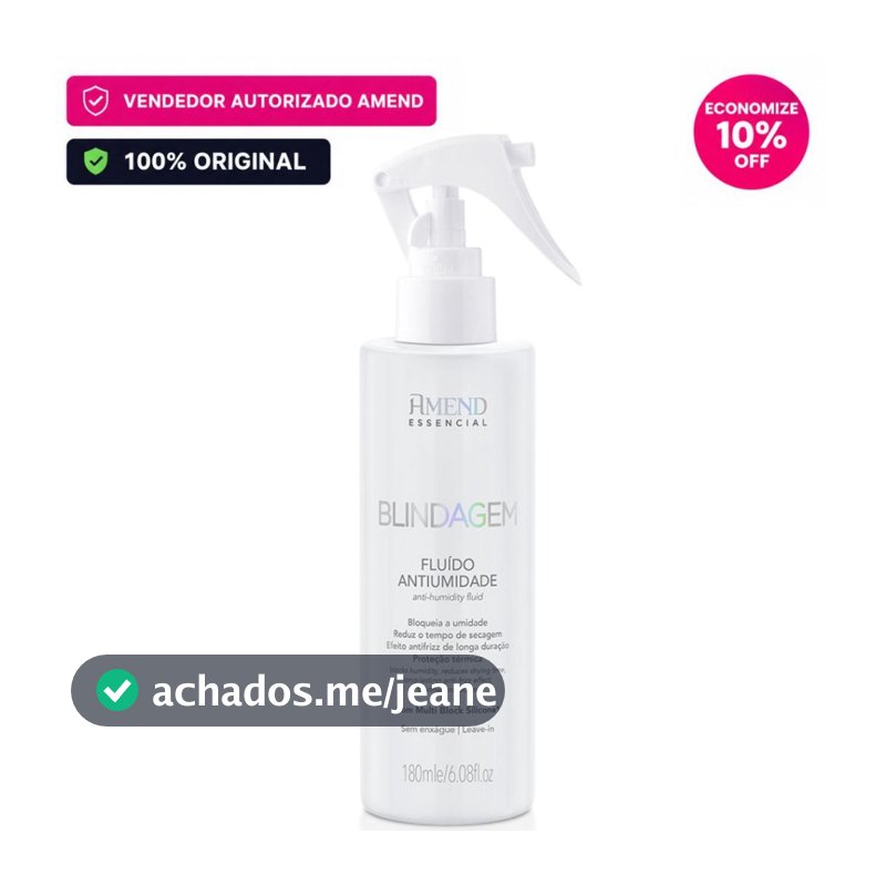 Fluído Antiumidade Amend Cosmetics Blindagem Essencial Bloqueio A Umidade 180ml