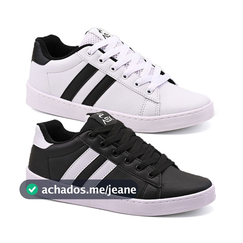 Kit 2 Tênis Unissex Casual Super Confortável Linha Premium