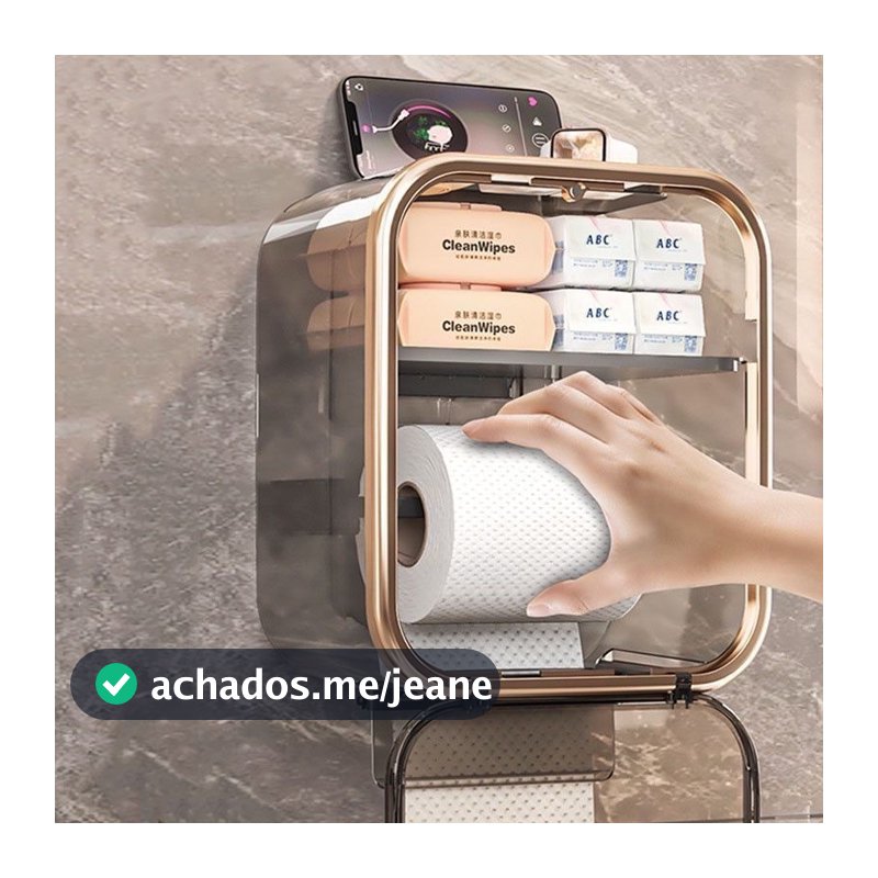 Caixa para Banheiro armazenamento papel higiênico e organizador de produtos