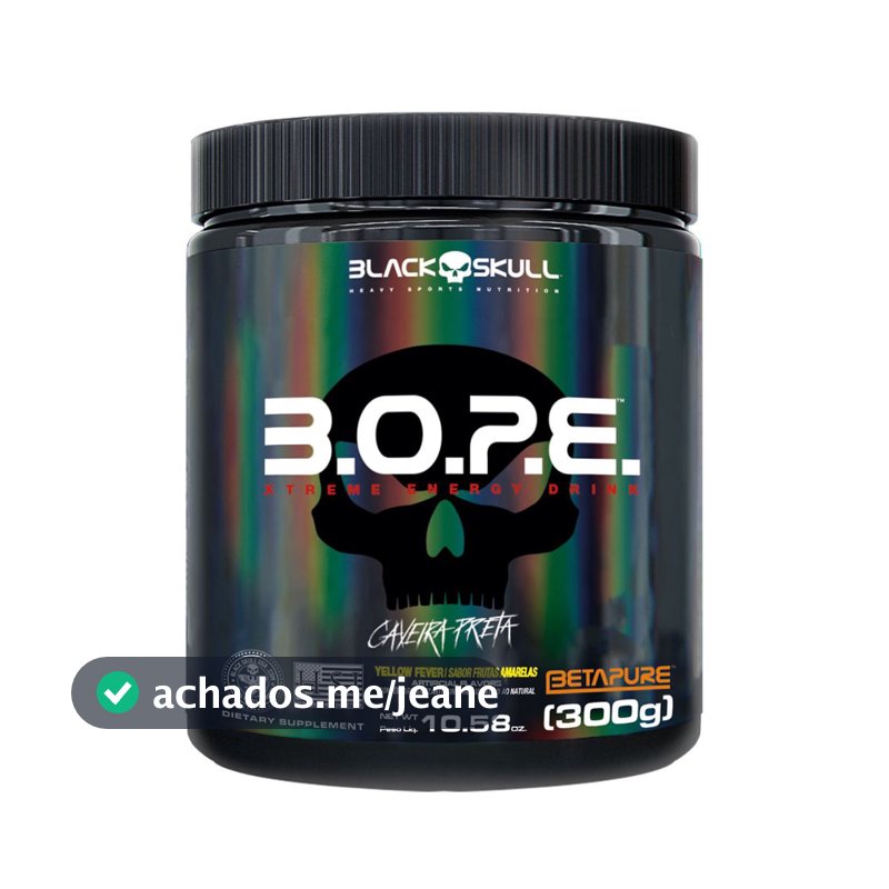 Pré Treino Bope Original 300g - Black Skull