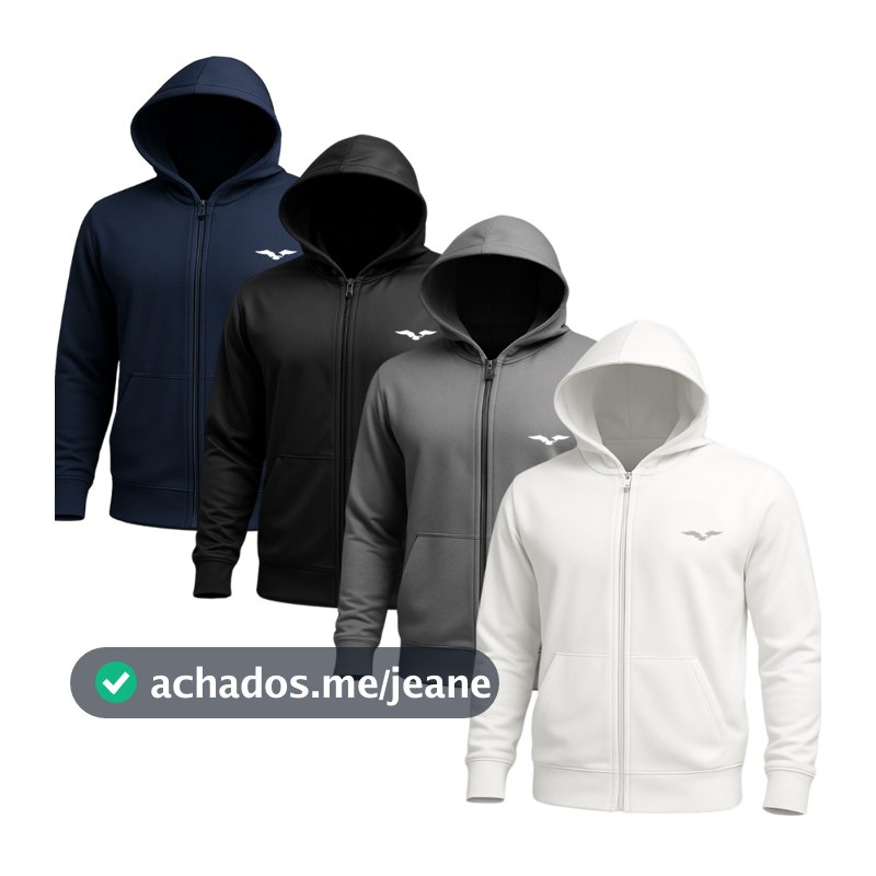 Jaqueta Blusa Jogger Masculina com Capuz Para Frio Com Refletivo