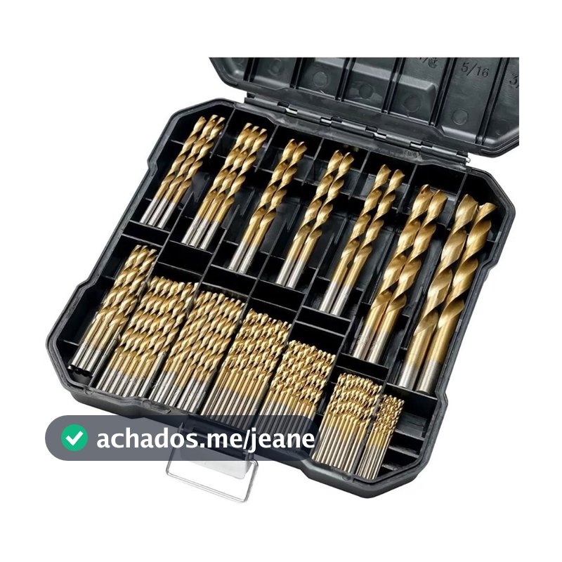 Kit de Brocas para Madeira e Metal - Jogo de 99 Peças com Adaptador, Ideal para Furadeira
