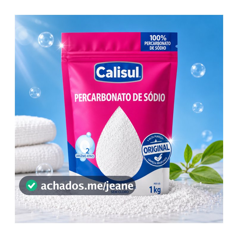 Calisul Percarbonato de Sódio 100% Puro Remove Manchas Difíceis