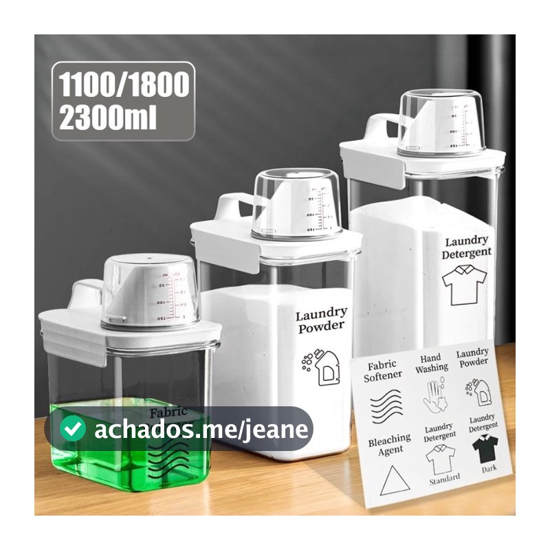 Usado para Amaciador de Pó Amaciador de Pó Dispensador de Detergente Selado Tanque Vazio à Prova de Vazamento