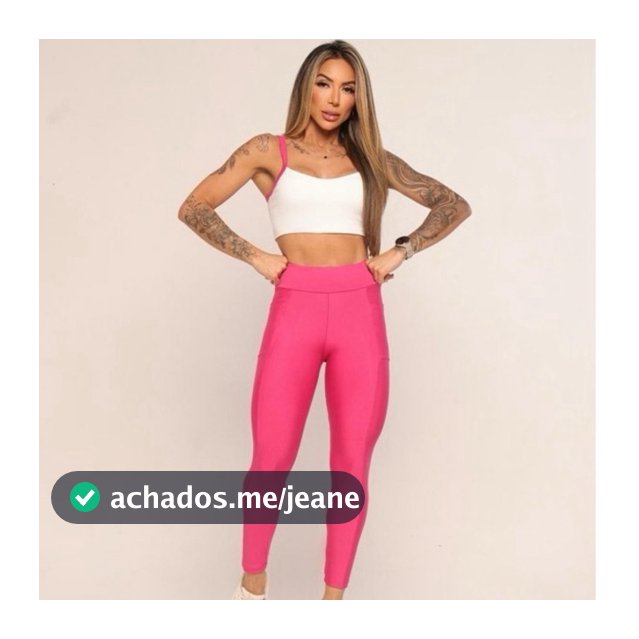 Conjunto Fitness Feminino Calça Legging com Bolso e Top para Corrida Academia Zero Transparência