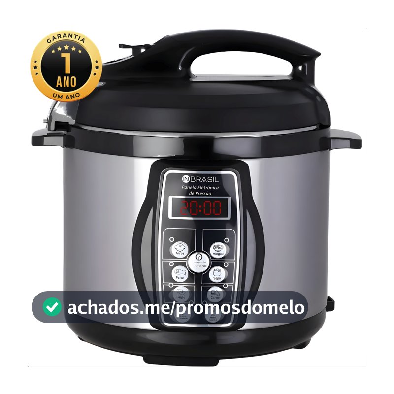Panela De Pressão Elétrica multifuncional Inox - 4 Litros - In Brasil