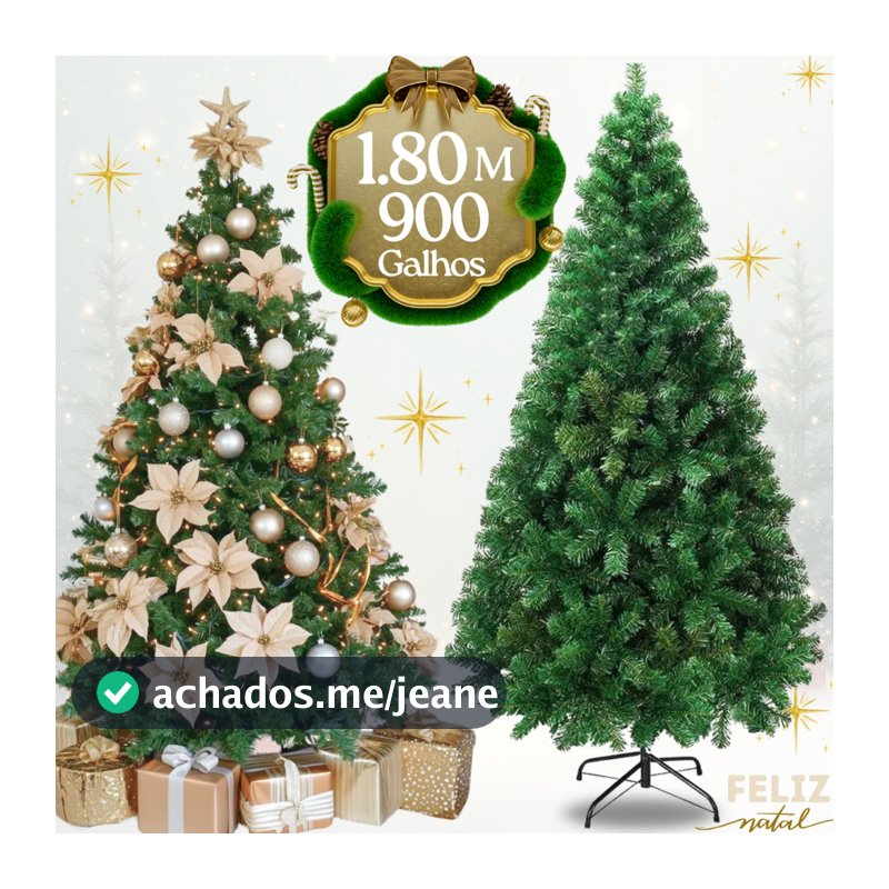 Árvore de Natal Premium Super Cheia Grande Luxo Decoração de Natal