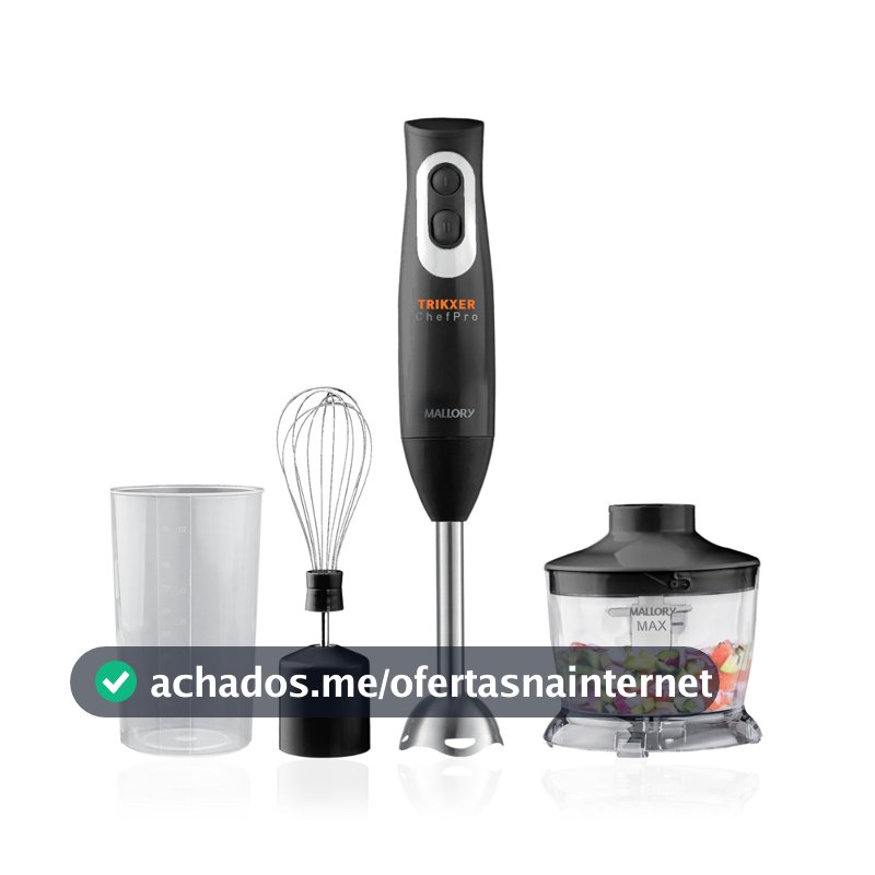 Mixer E Processador 3 Em 1 Mallory Trikxer 500w Inox
