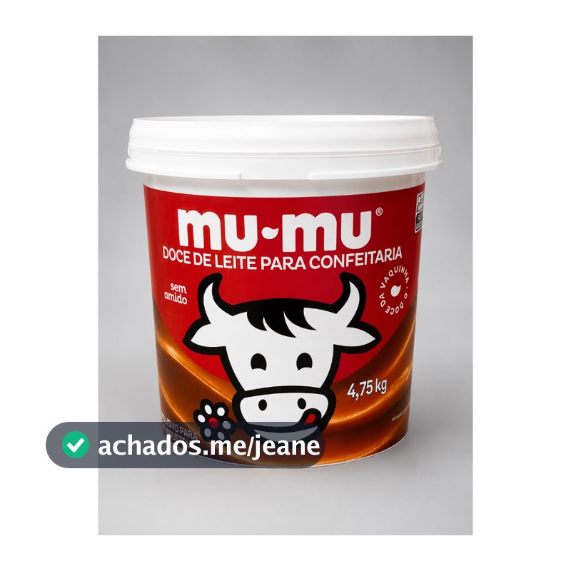Doce De Leite Mu Mu Para Confeitaria 4,75kg Sem Amido