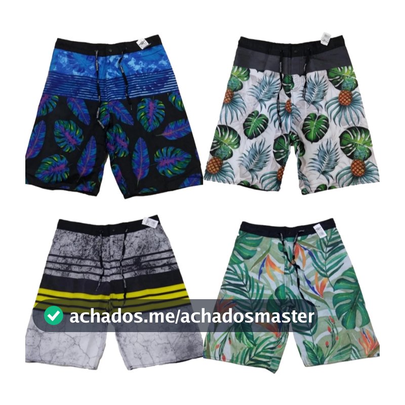 Bermudas Surfista Kit´s Elastano Masculina Bolso+Ziper ENVIO IMEDIATO !