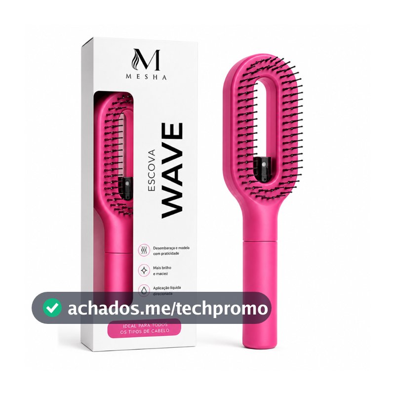 Escova 2 em 1 Spray Integrado Wave Borrifador Integrado Cerdas macias Penteado Perfeito