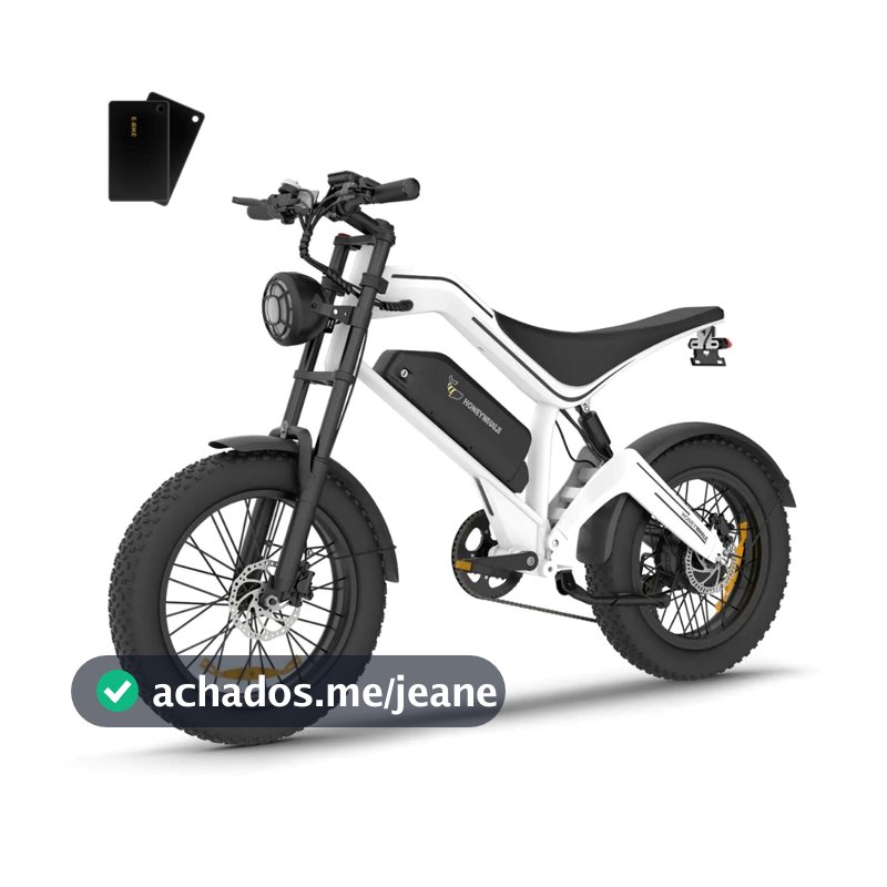850W Bicicleta Elétrica Adulto Honeywhale K6 Pro 62km de Autonomia, 55 km/h Velocidade-Máx, Bateria Removível 48V 15,6Ah