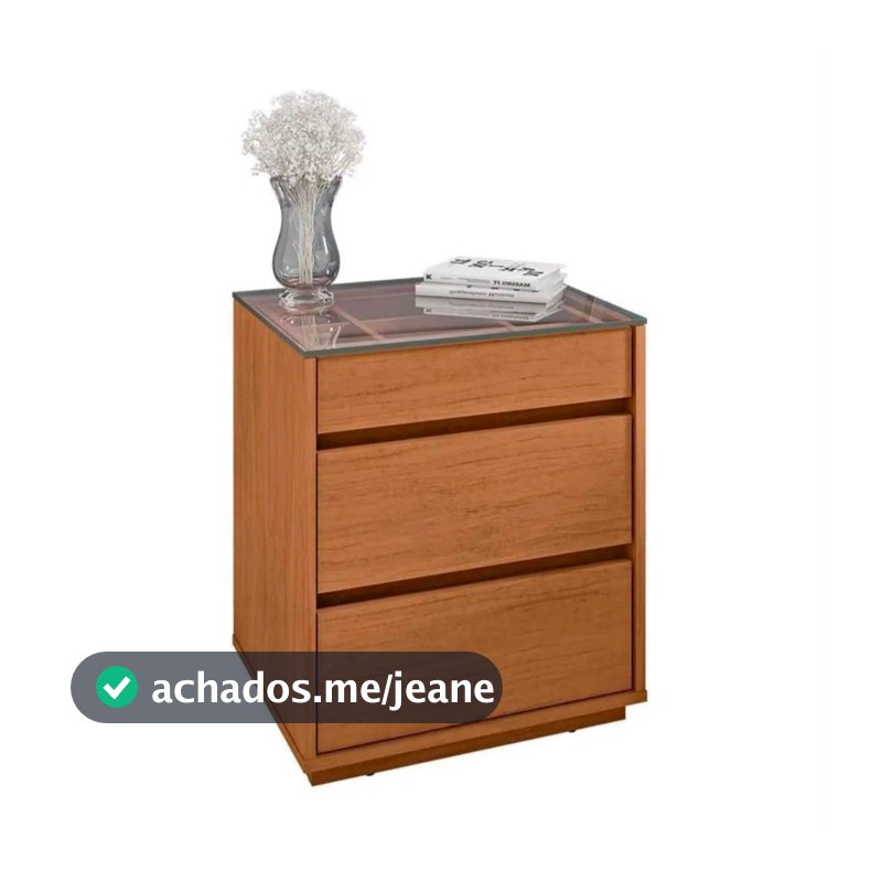 Mesa de Cabeceira Belize organizador criado mudo box para quarto com 3 gavetas