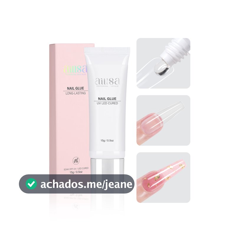 AILLSA Gel Sólido para Unhas para Unhas Postiças Super Forte Gel Profissional para Unhas Acrílicas Falsas Cola